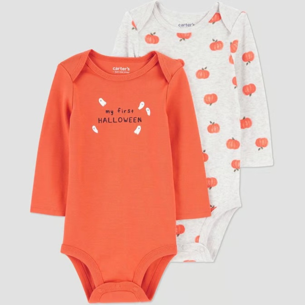 Carter's My First Halloween 2 piece Bodysuit Fall Outfit Newborn